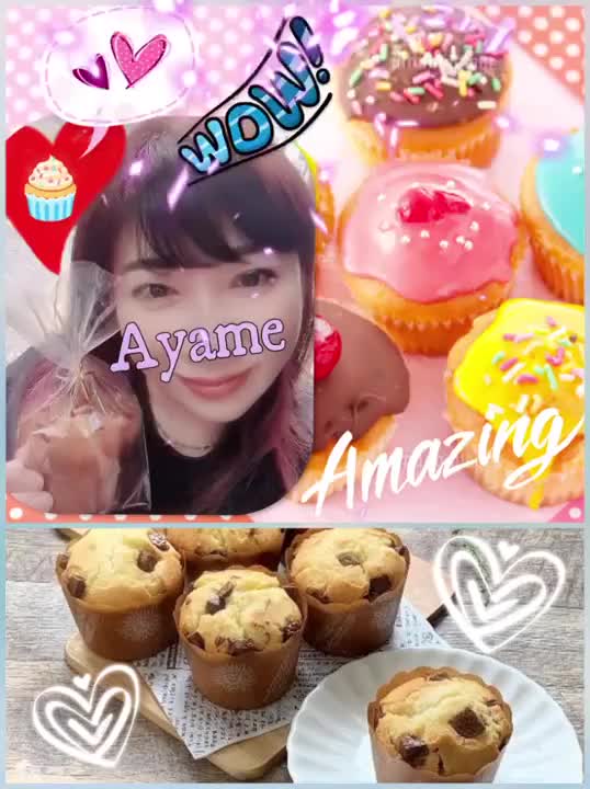 いおりちゃんがカップケーキ作ってくれました🧁🩷手作りのお菓子って素敵😍💕