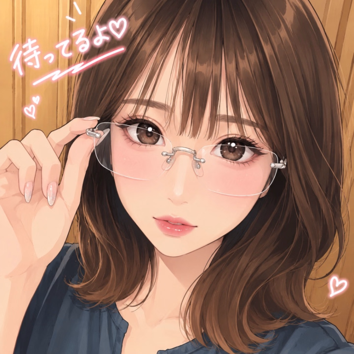 お疲れさまです！みおですっ

この間リムレス眼鏡をかけたくてただそのためだけに化粧をしました💓

それをチャッピーにアニメ風に加工してもらったらこんなに可愛くしてくれたっ！

ほんとチャッピーってすごい！！