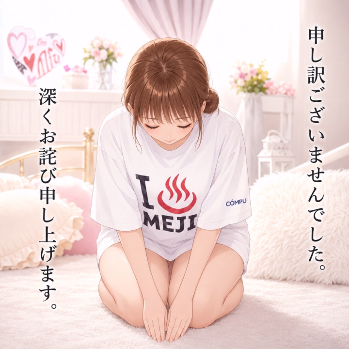 こんにちは、葉月です🌱

明日明後日、出勤予定だったのですが、
思っていたより早く🌙のものになってしまいました、、

もしご予約されるつもりだった方がいらっしゃったらごめんなさい。
お部屋を用意してくださっていたのに、ごめんなさい。

また、来月もよろしくお願い申し上げます🙇‍♀️
今月も素敵なひと時をありがとうございました💐