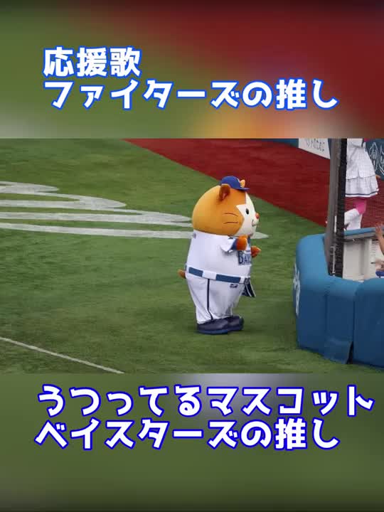 ファイターズの推し66番の応援歌とベイスターズの大好きマスコットのコラボレーション🌟