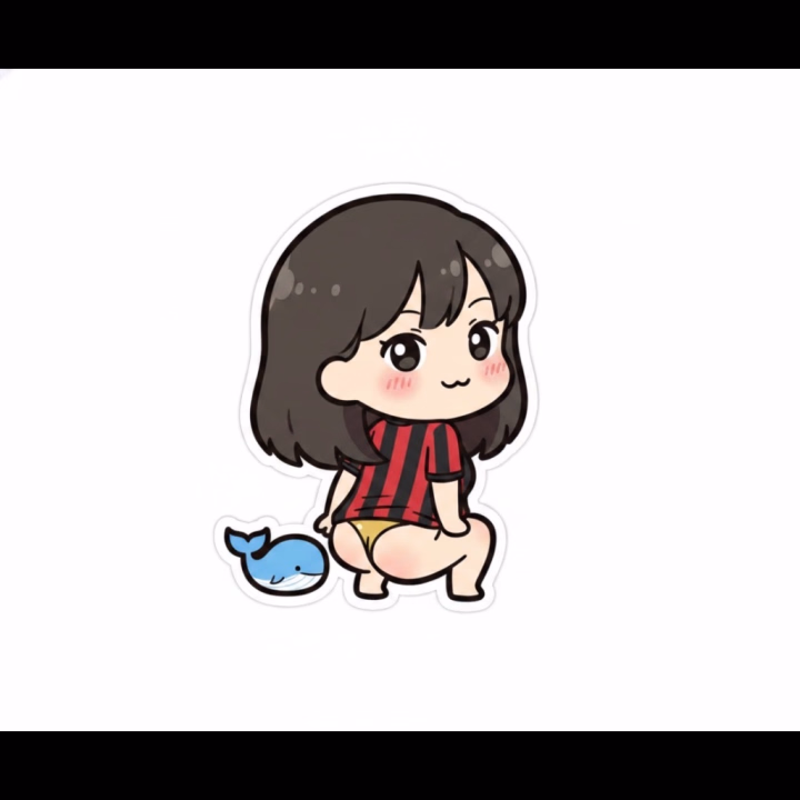 6月イベントのユニホームで撮ったのを元にかわいく作ってもらえたスタンプ風のケイです(๑>◡<๑)