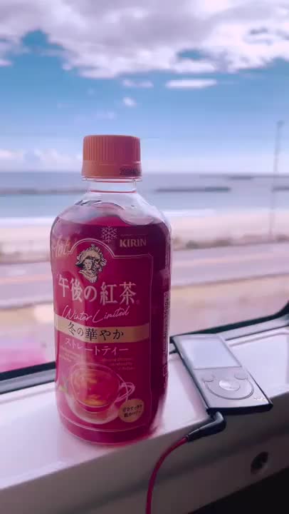 チラリ海見えたー(｡･ω･)ﾉ　紅茶好き♡