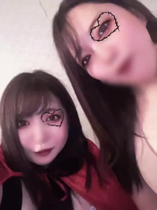 まおさんとのぞみのツーショット動画だよ🎥ハロウィン仕様🎃可愛い？