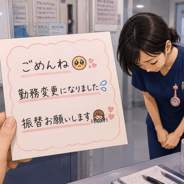 よりによってお店行く日に勤務変更…
ご予約してくれていた方達
本当に申し訳ない😭🙏

しかも代休ない😭
消化してくれてた有休が取り消された😭
はあーーーーーー😭

23日は絶対お店行く😭

ヒメチャン開くの久しぶりだよ😭
前回のお礼日記すら書けてないよ😭

仕事楽になると思って転職したのに
めちゃくちゃ忙しいじゃないか😭

最近さ、採血するとき血管見えないし触れないし一瞬フリーズする場面が多々あるんだけど
絶望してる時間の1秒すらも惜しくて
とりあえずそれっぽいとこに💉さしとけ精神で適当にやったら1発でいける

多忙極めて神の領域きたわ

される側からすると適当なんて勘弁してくれよ！って思うじゃん

でもね、
勢いある適当が1番失敗しない
(らんこに限る)

担当外の業務やり過ぎて、今日自分が何係だったのか自分がなんの仕事してたのか毎日の記憶がない

そんな感じのね
毎日を送ってるよ‪(   ᷇࿀ ᷆  )‬

社畜仲間たち
明日も頑張ろうね\( Ö )/
