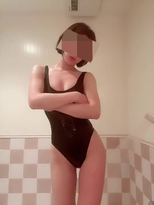 スク水🩱風？💕 一緒にお風呂しようっ☁️☁️🛀💜💕☁️☁️