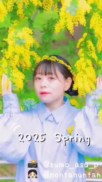 春パネルの撮影風景